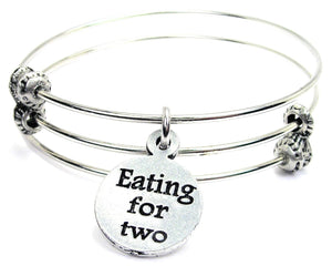 Eating For Two Triple Style Bangle