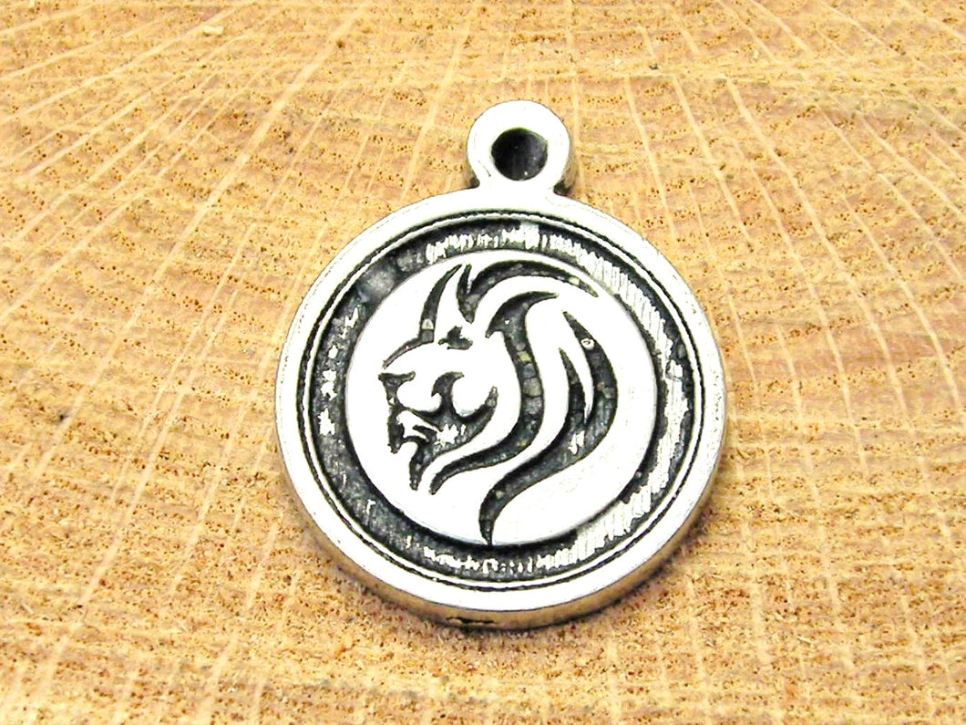 Lion circle Charm