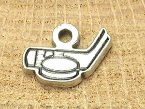 Hockey stick with puck Charm