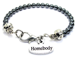 Homebody Hematite Beaded Bracelet