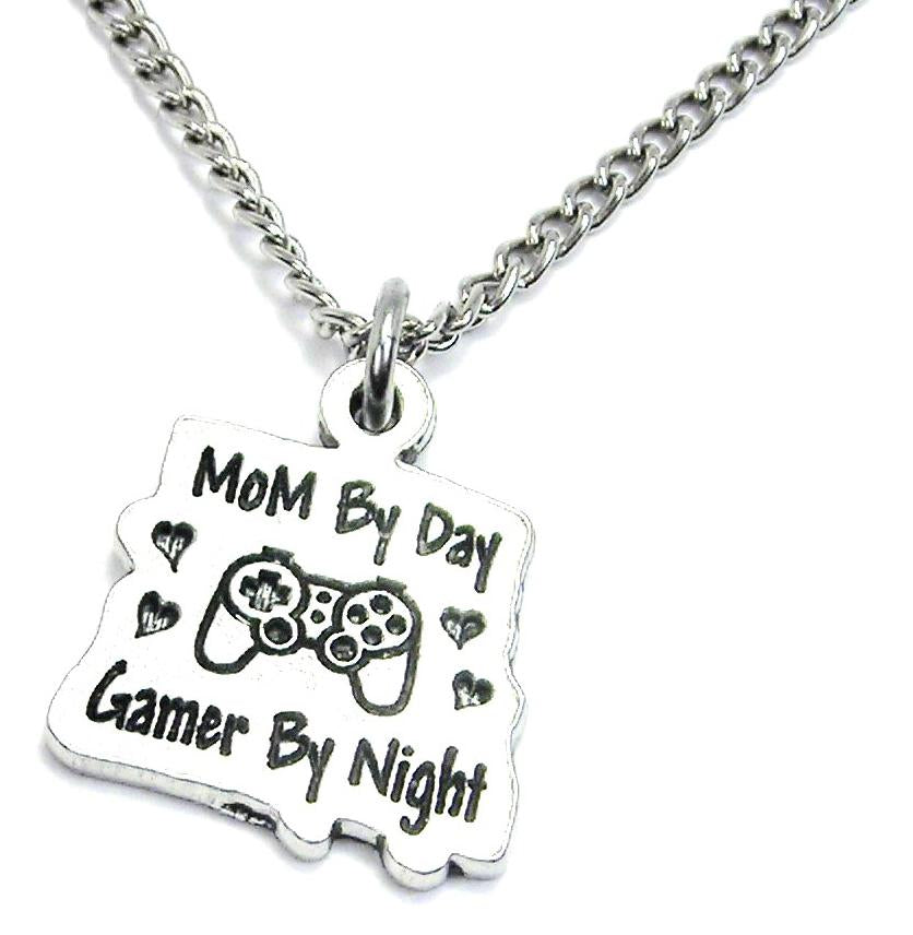 Mom By Day Gamer By Night Necklace