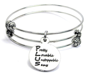 PLUS - Pretty Lovable Unstoppable Sexy Triple Style Bangle