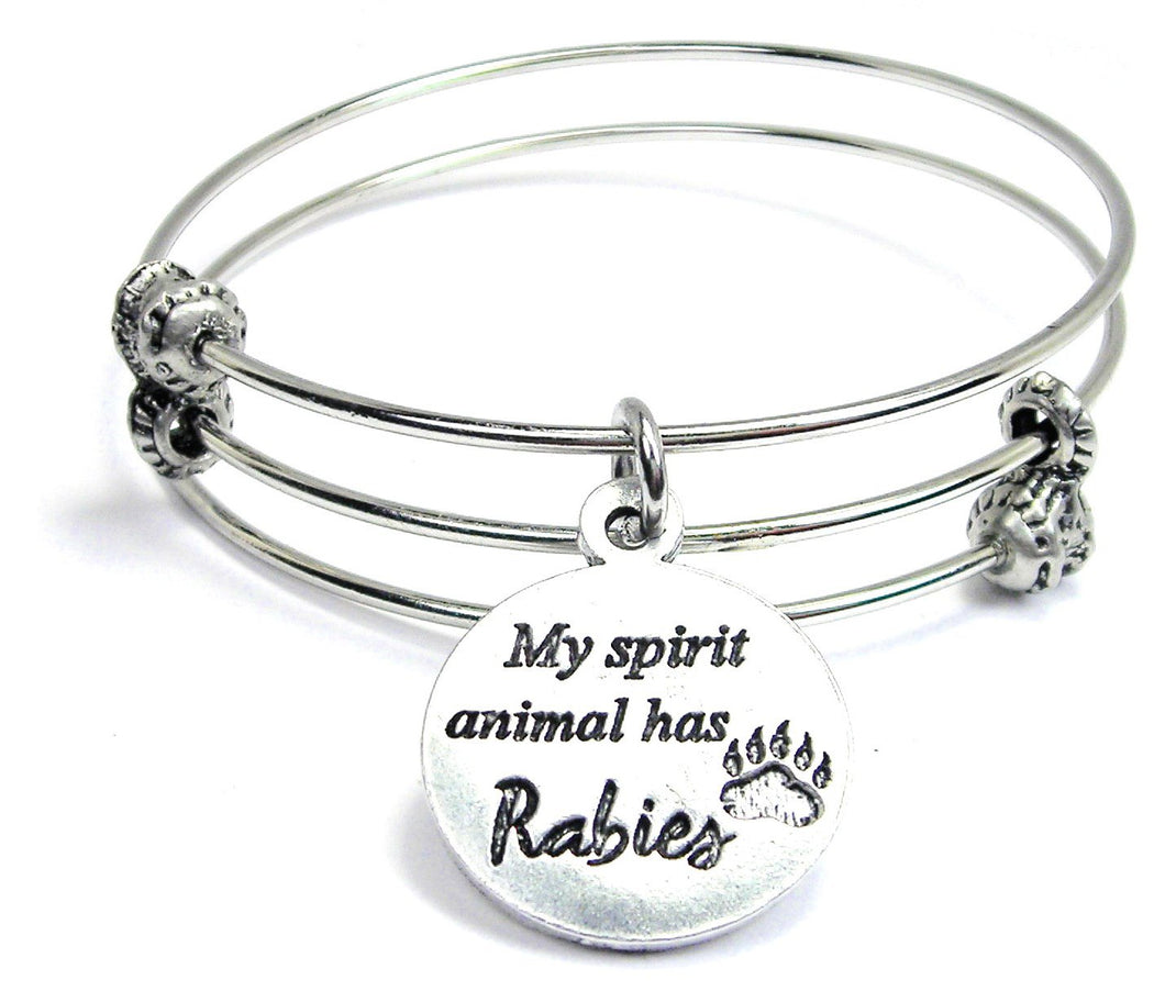 My Spirit Animal Has Rabies Triple Style Bangle