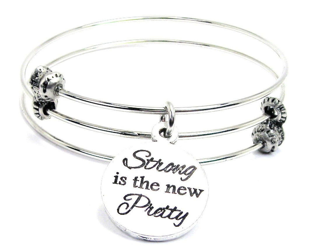 Strong Is The New Pretty Triple Style Bangle