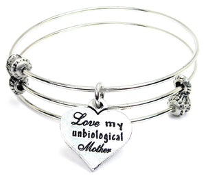 Love My Unbiological Mother Triple Style Bangle