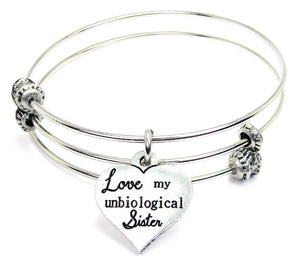 Love My Unbiological Sister Triple Style Bangle